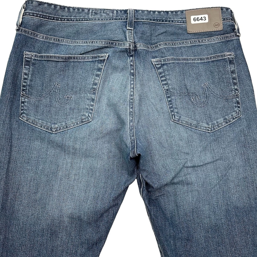 Adriano Goldschmied Protege Straight Jeans Men 36x34 Blue Japanese Denim 360